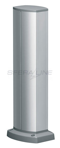 Міні-колона, 2-стороння 430 мм на 12 постів з отвором під підлоговий канал OptiLine 45, анодований алюміній